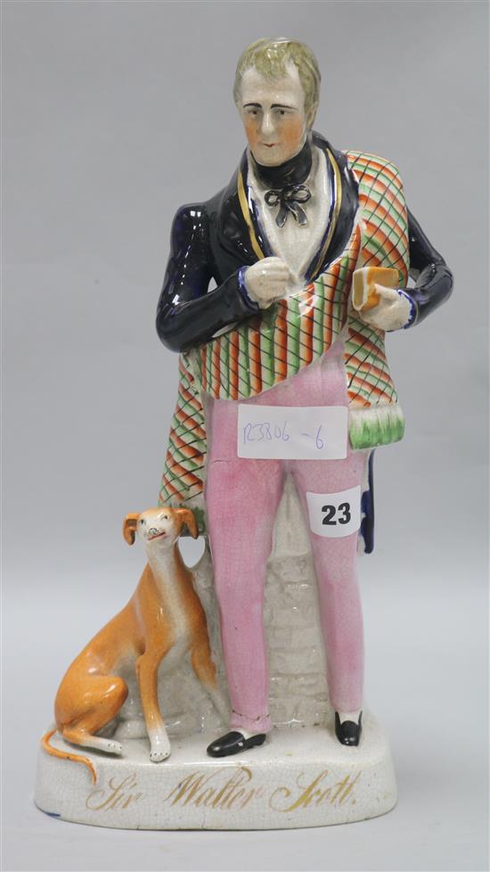 A Staffordshire figure of Sir Walter Scott